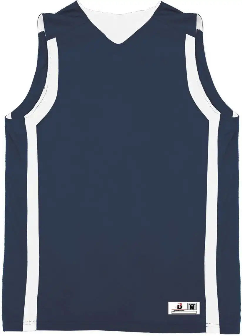 Badger Sport 2551 B-slam Youth Reversible Tank - Navy White