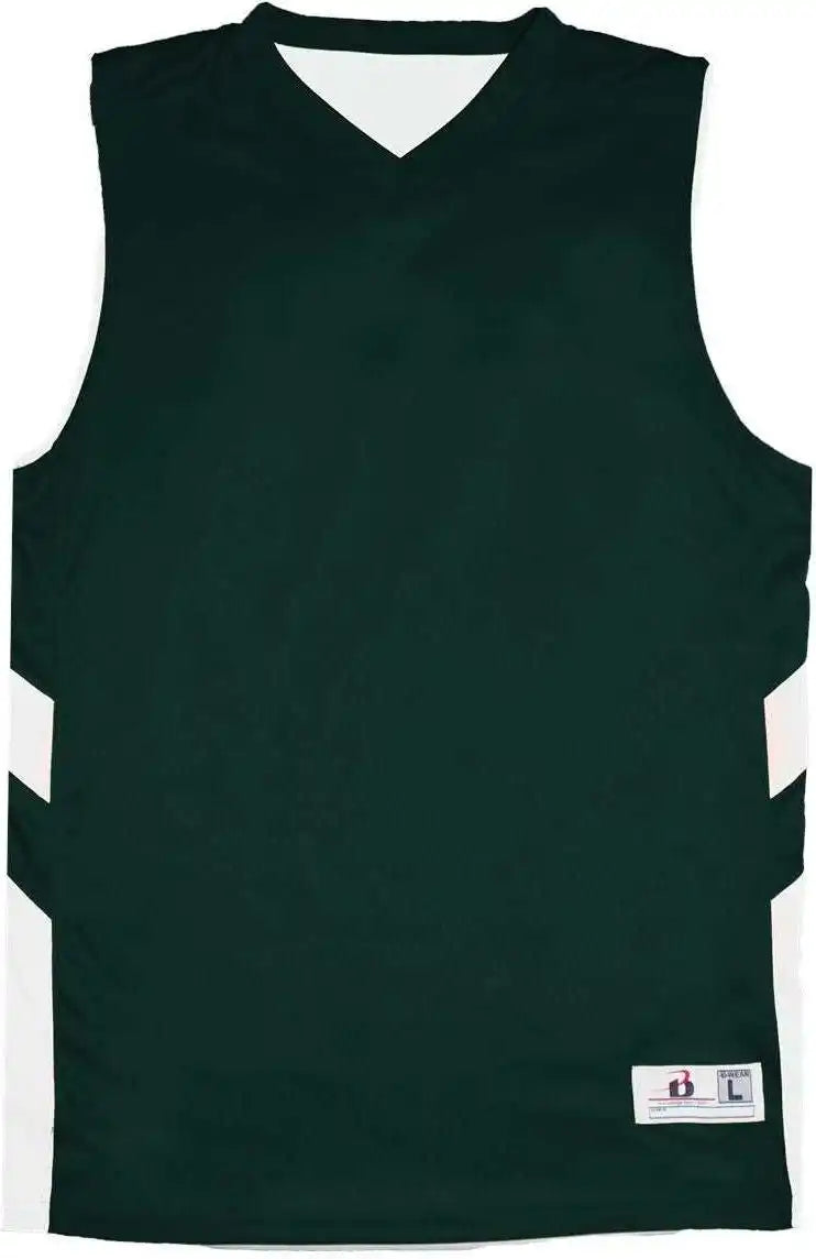 Badger Sport 2566 B-pivot Reversable Youth Tank - Forest White