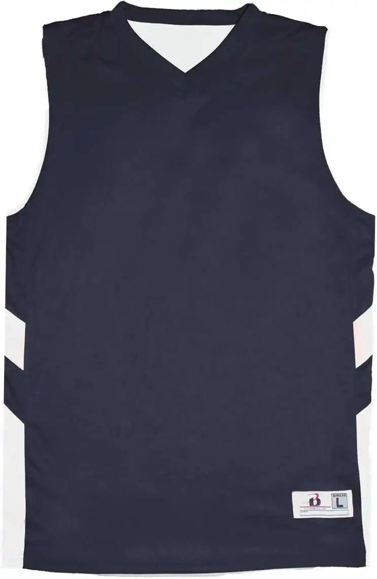 Badger Sport 2566 B-pivot Reversable Youth Tank - Navy White