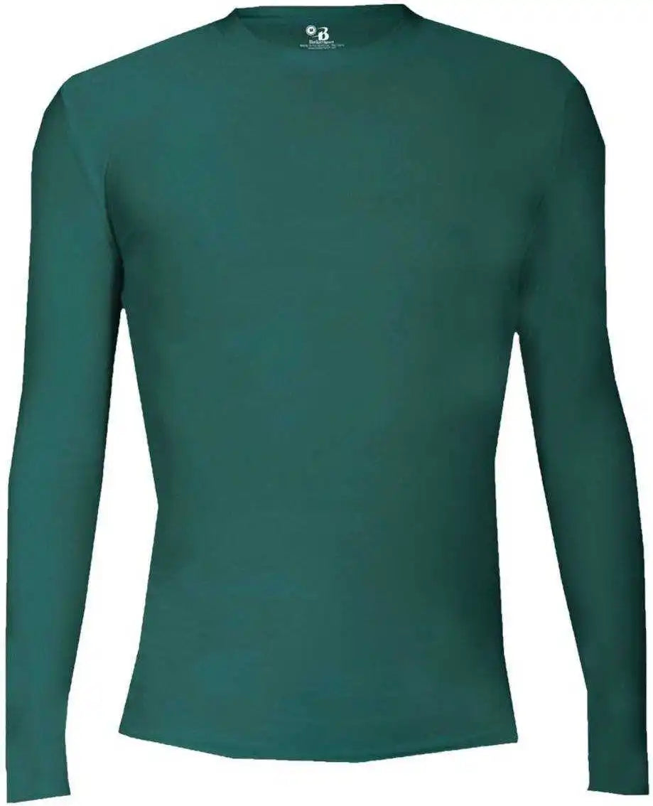Badger Sport 2605 Pro-compression Long Sleeve Youth Crew - Forest