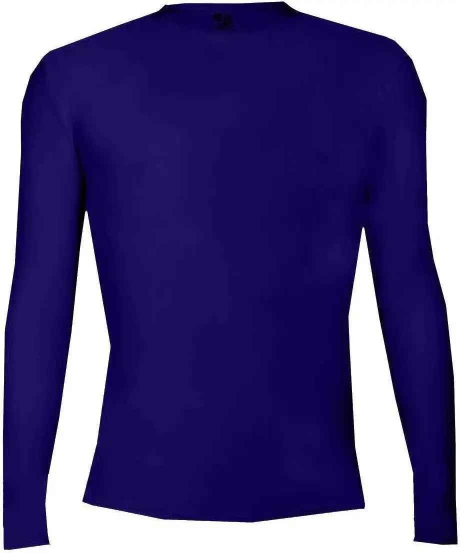Badger Sport 2605 Pro-compression Long Sleeve Youth Crew - Purple