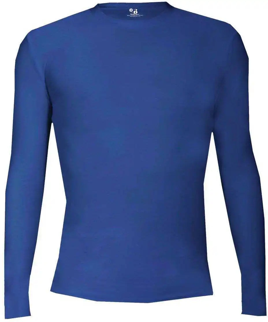 Badger Sport 2605 Pro-compression Long Sleeve Youth Crew - Royal