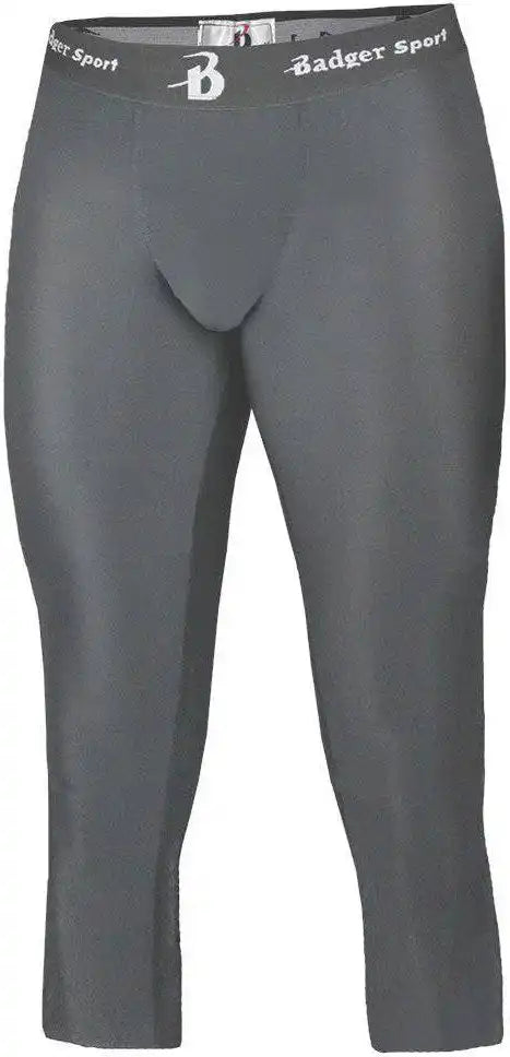 Badger Sport 2611 Calf Length Youth Compression Tight - Graphite