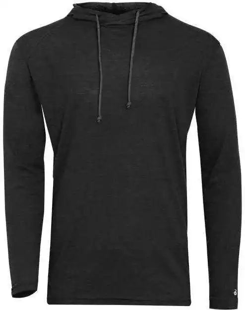 Badger Sport 2905 Tri-blend Surplice Youth Hoodie - Black Heather