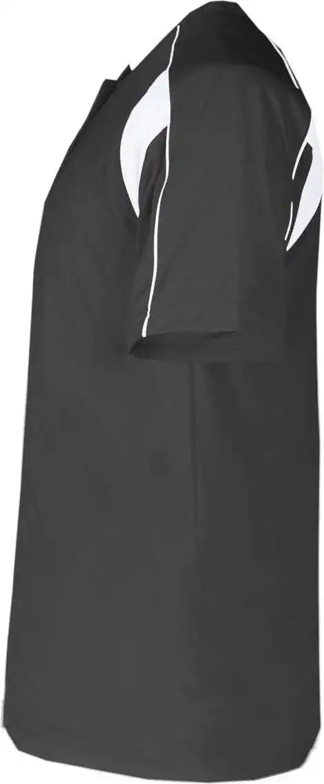 Badger Sport 2937 Youth Pro Placket - Graphite White