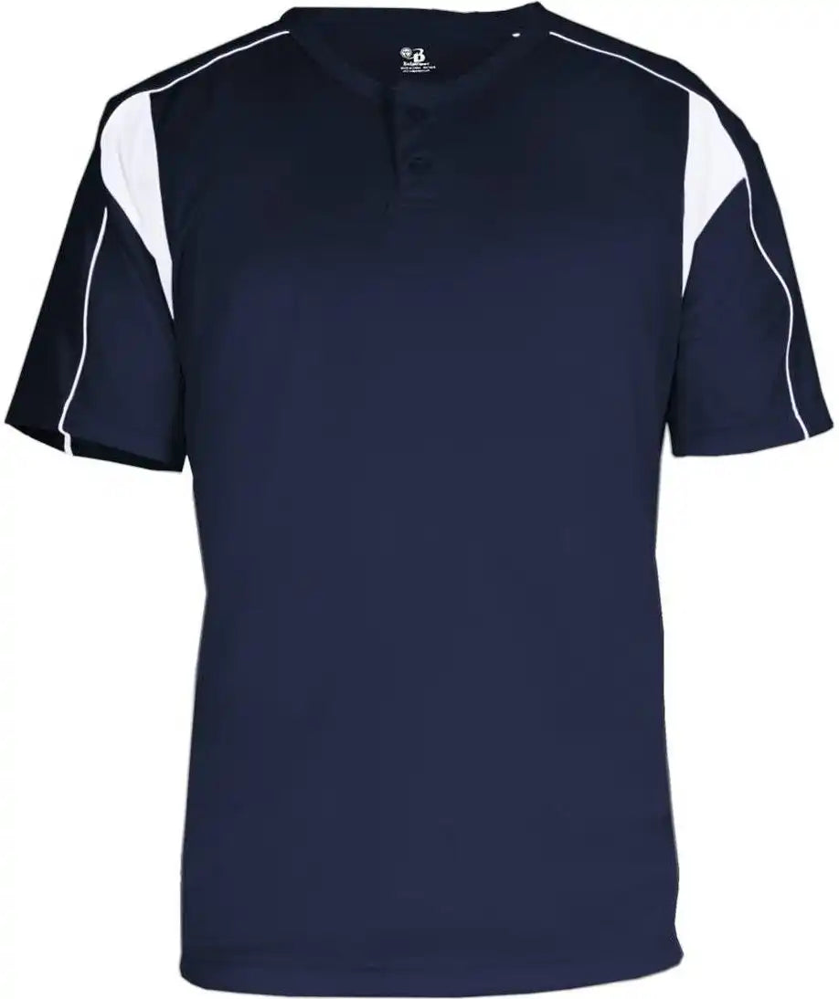 Badger Sport 2937 Youth Pro Placket - Navy White