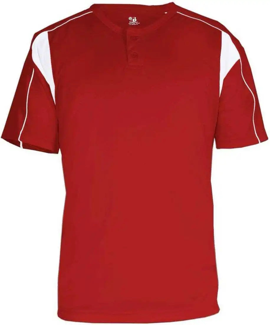 Badger Sport 2937 Youth Pro Placket - Red White