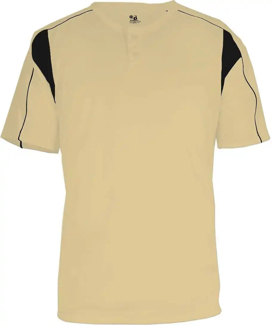 Badger Sport 2937 Youth Pro Placket - Vegas Gold Black