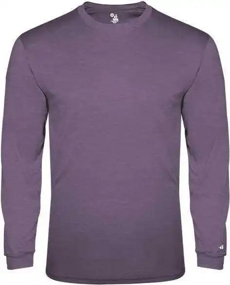 Badger Sport 2944 Tri-blend Long Sleeve Youth Tee - Purple Heather