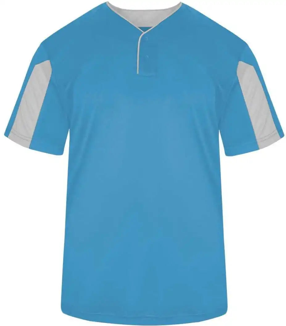Badger Sport 2976 Youth Striker Placket - Columbia Blue White