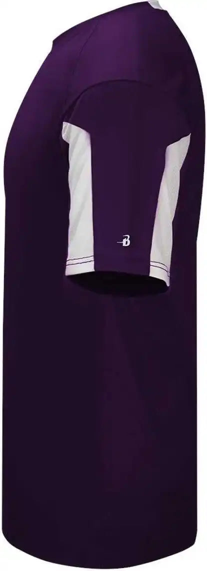 Badger Sport 2976 Youth Striker Placket - Purple White