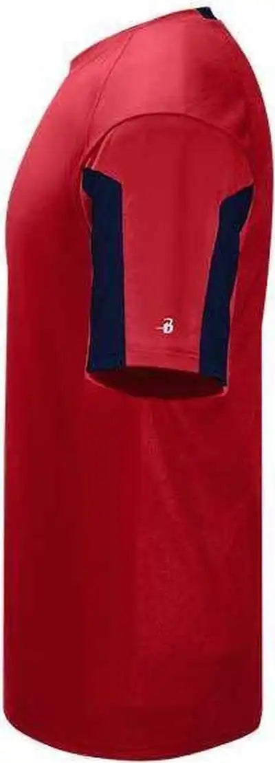 Badger Sport 2976 Youth Striker Placket - Red Navy