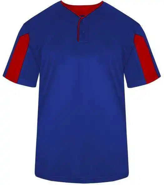 Badger Sport 2976 Youth Striker Placket - Royal Red