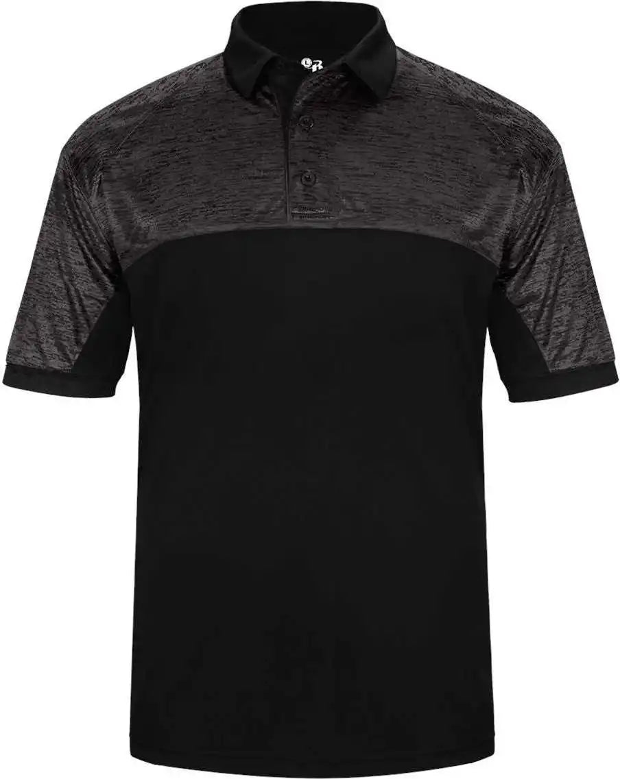 Badger Sport 3341 Tonal Blend Polo - Black