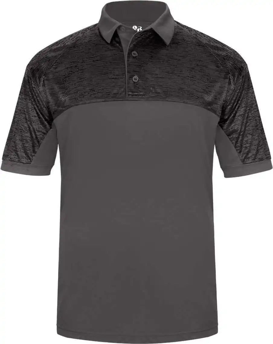 Badger Sport 3341 Tonal Blend Polo - Graphite Black