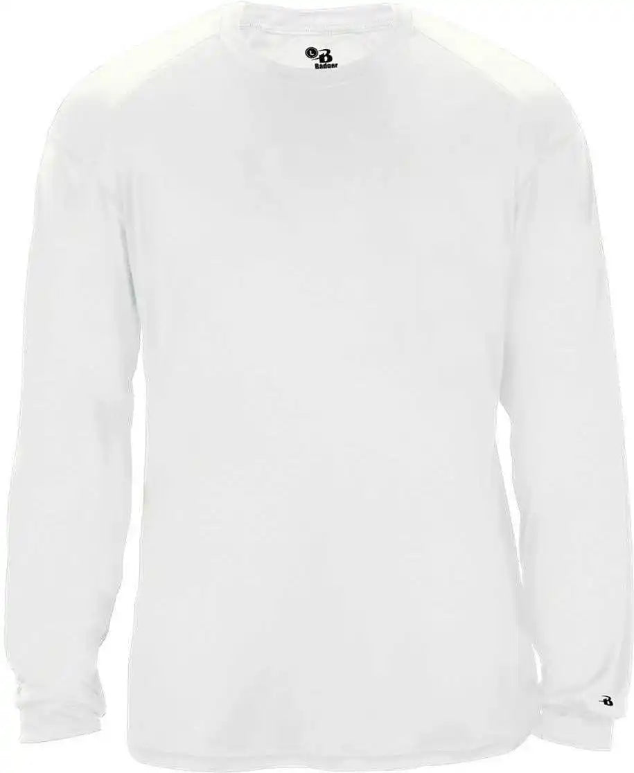 Badger Sport 4004 Ultimate Softlock Long Sleeve Tee - White