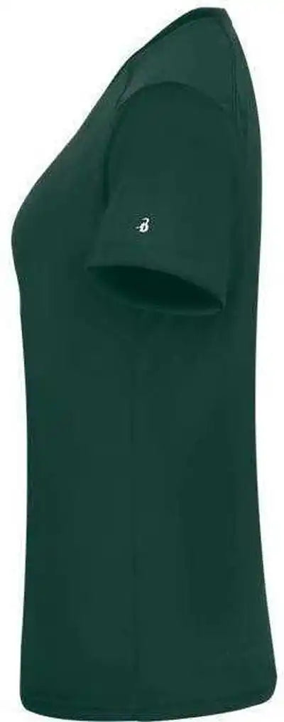 Badger Sport 4062 Ultimate Softlock Ladies V-neck Short Sleeve Tee - Forest