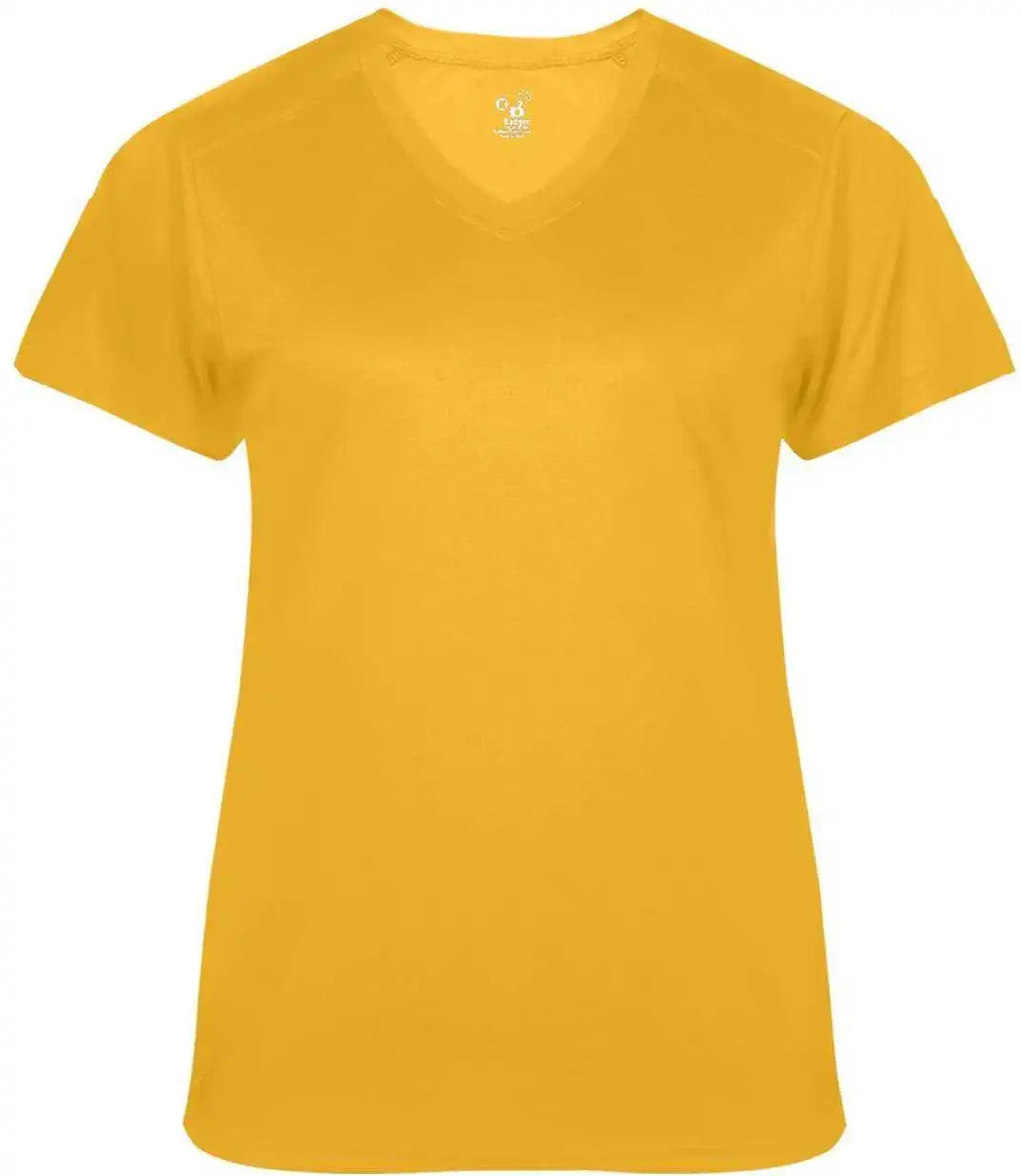 Badger Sport 4062 Ultimate Softlock Ladies V-neck Short Sleeve Tee - Gold