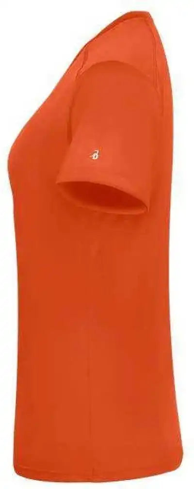 Badger Sport 4062 Ultimate Softlock Ladies V-neck Short Sleeve Tee - Orange