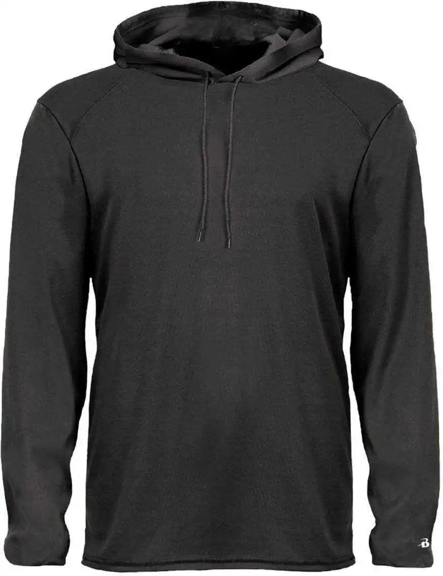 Badger Sport 4105 B-core Long Sleeve Hoodie Tee - Black