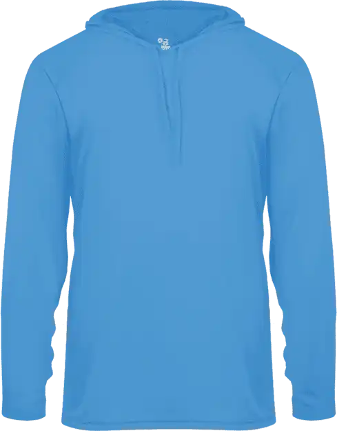 Badger Sport 4105 B-core Long Sleeve Hoodie Tee - Columbia Blue