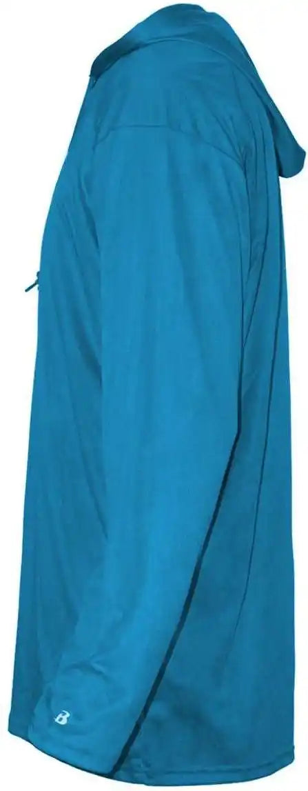 Badger Sport 4105 B-core Long Sleeve Hoodie Tee - Electric Blue