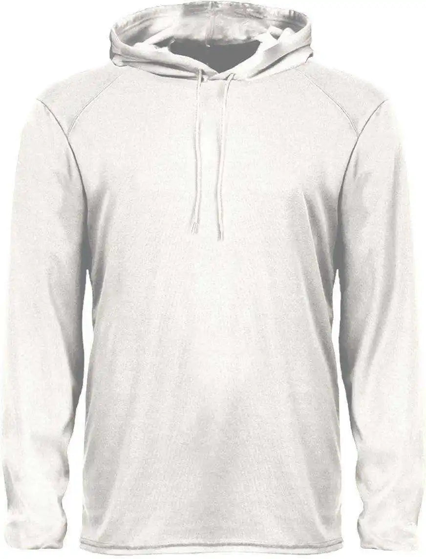 Badger Sport 4105 B-core Long Sleeve Hoodie Tee - White