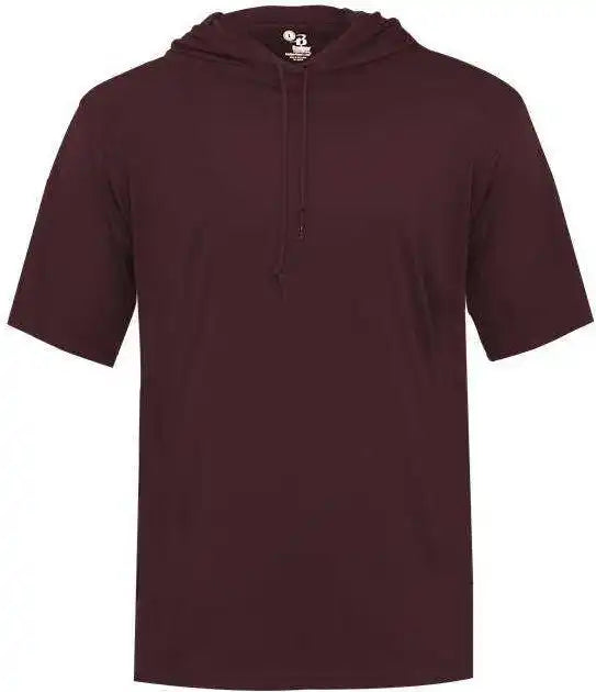 Badger Sport 4123 B-core Short Sleeve Hoodie Tee - Maroon