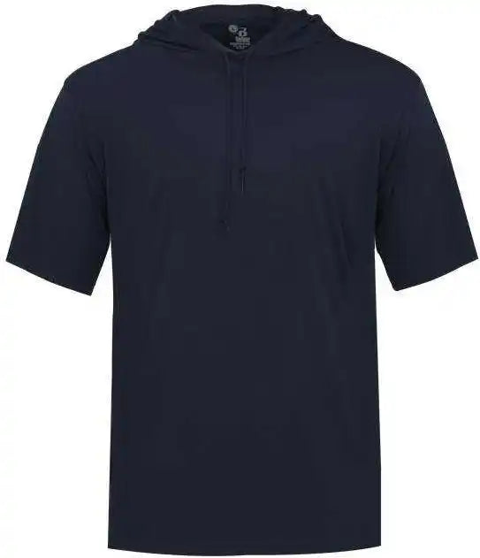 Badger Sport 4123 B-core Short Sleeve Hoodie Tee - Navy