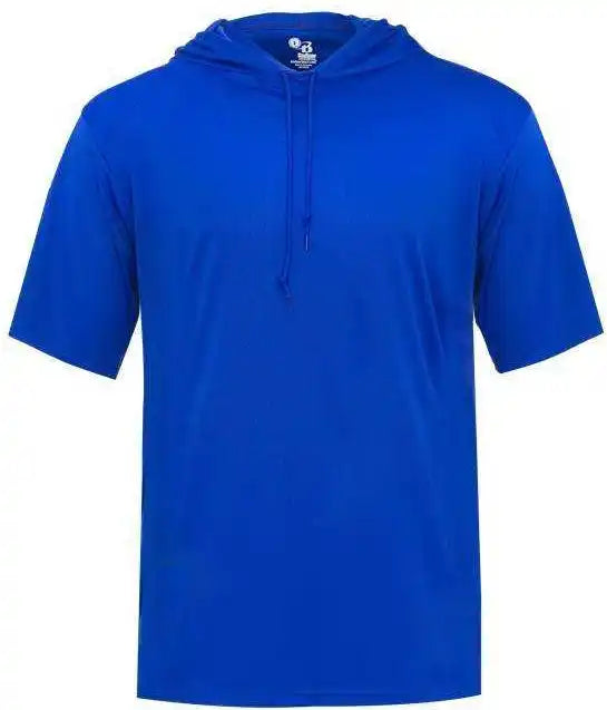 Badger Sport 4123 B-core Short Sleeve Hoodie Tee - Royal