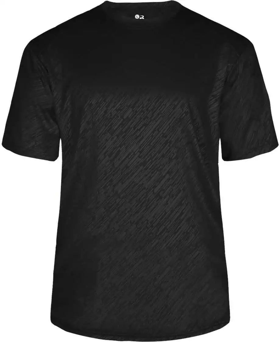 Badger Sport 4131 Line Embossed Tee - Black