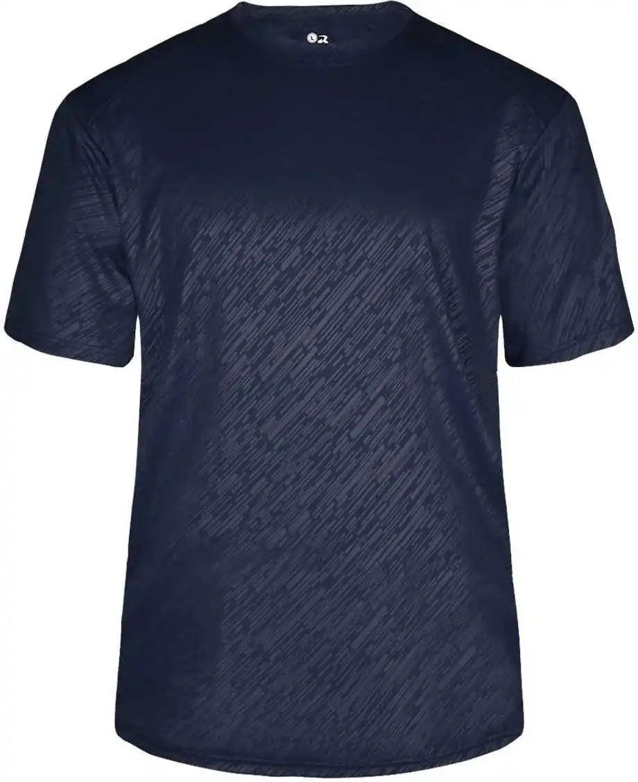 Badger Sport 4131 Line Embossed Tee - Navy