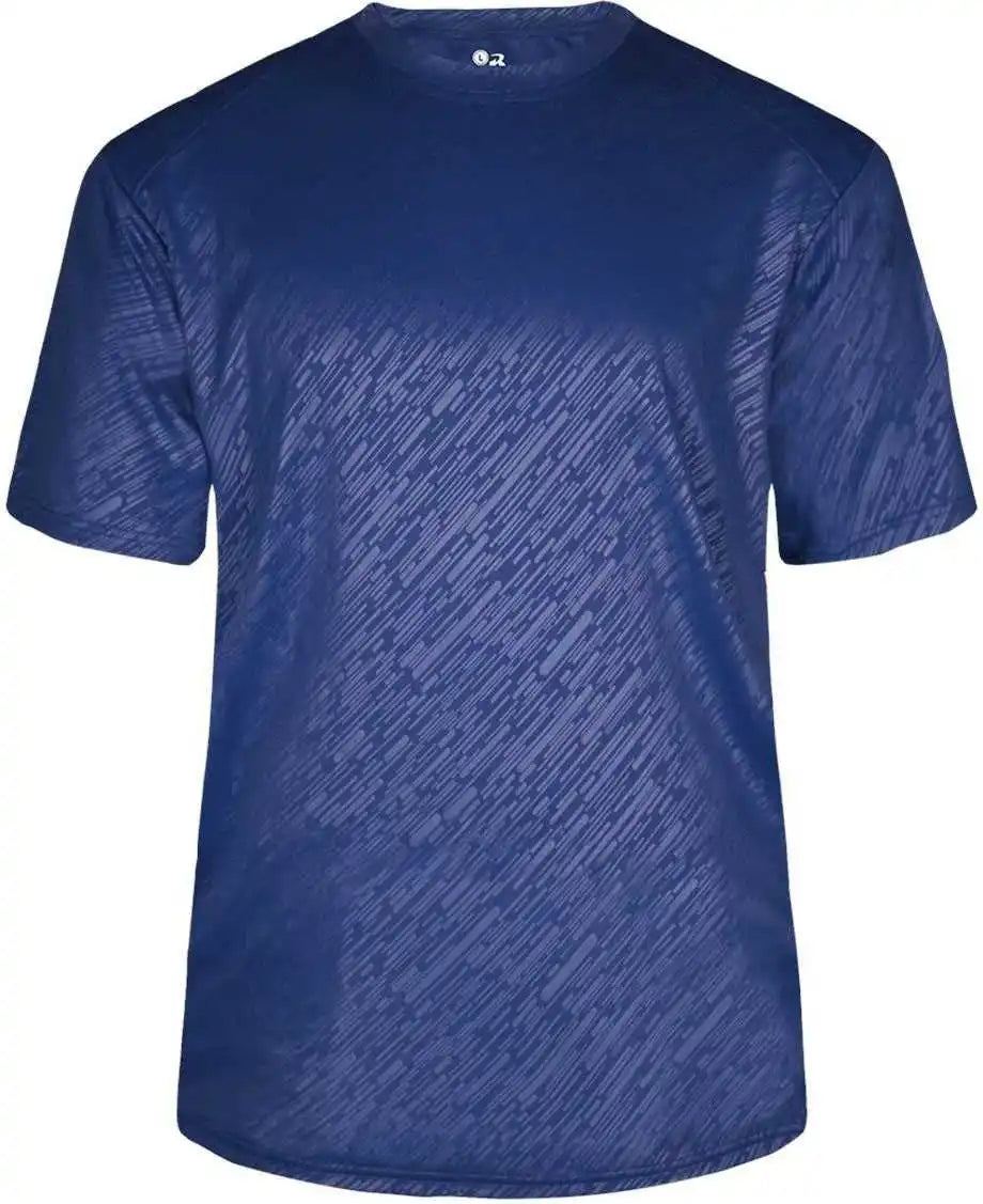 Badger Sport 4131 Line Embossed Tee - Royal