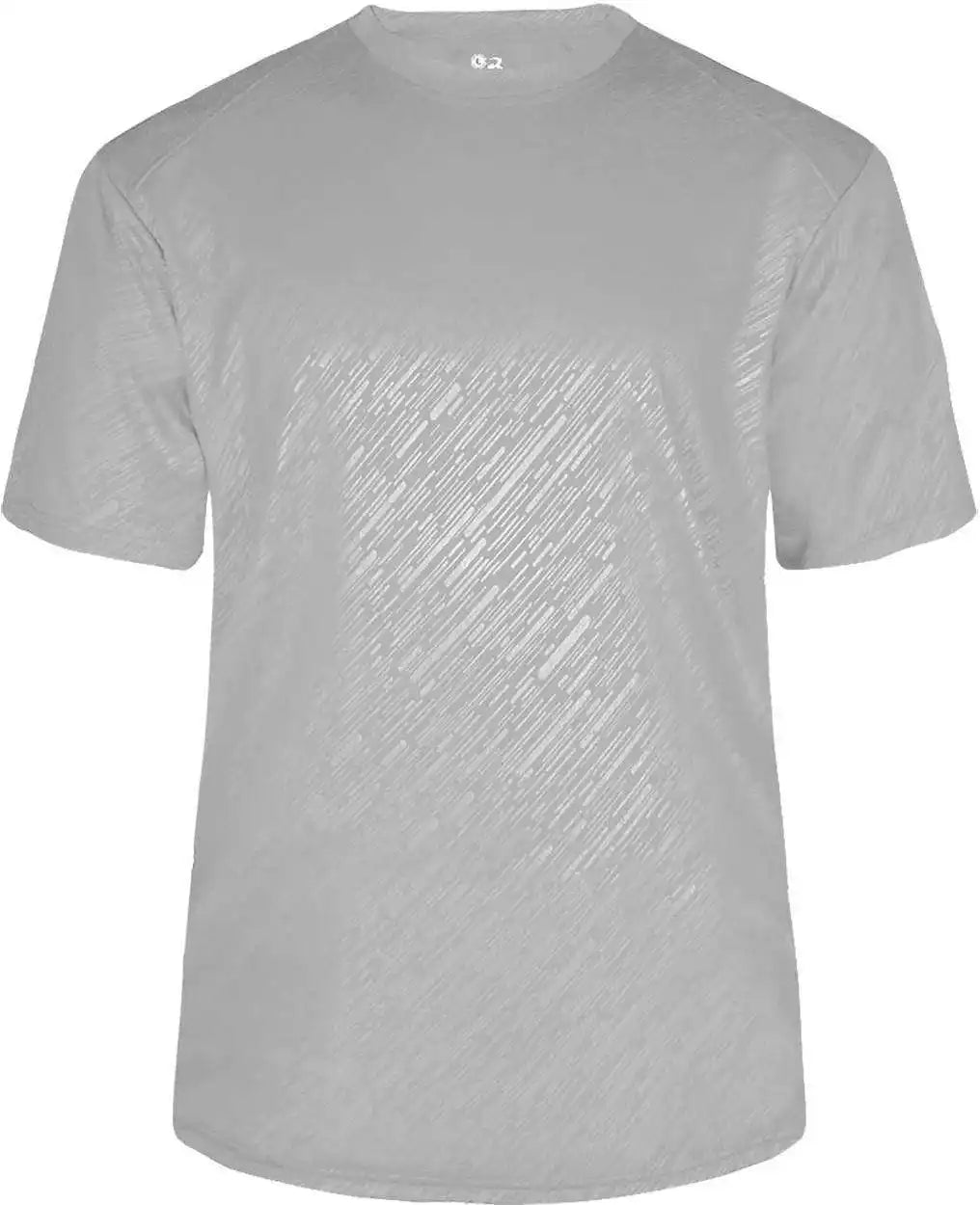 Badger Sport 4131 Line Embossed Tee - Silver - Light Gray / Adult s