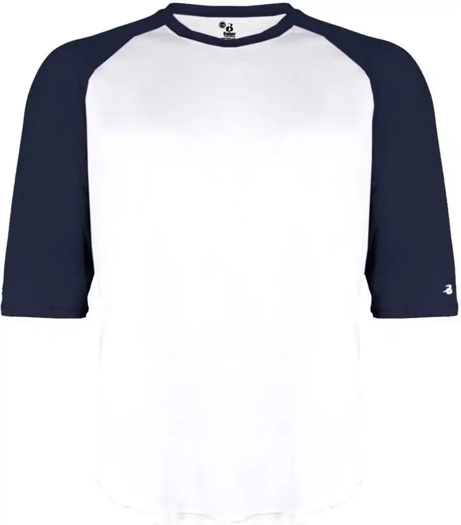 Badger Sport 4133 B-baseball Adult Undershirt - White Navy