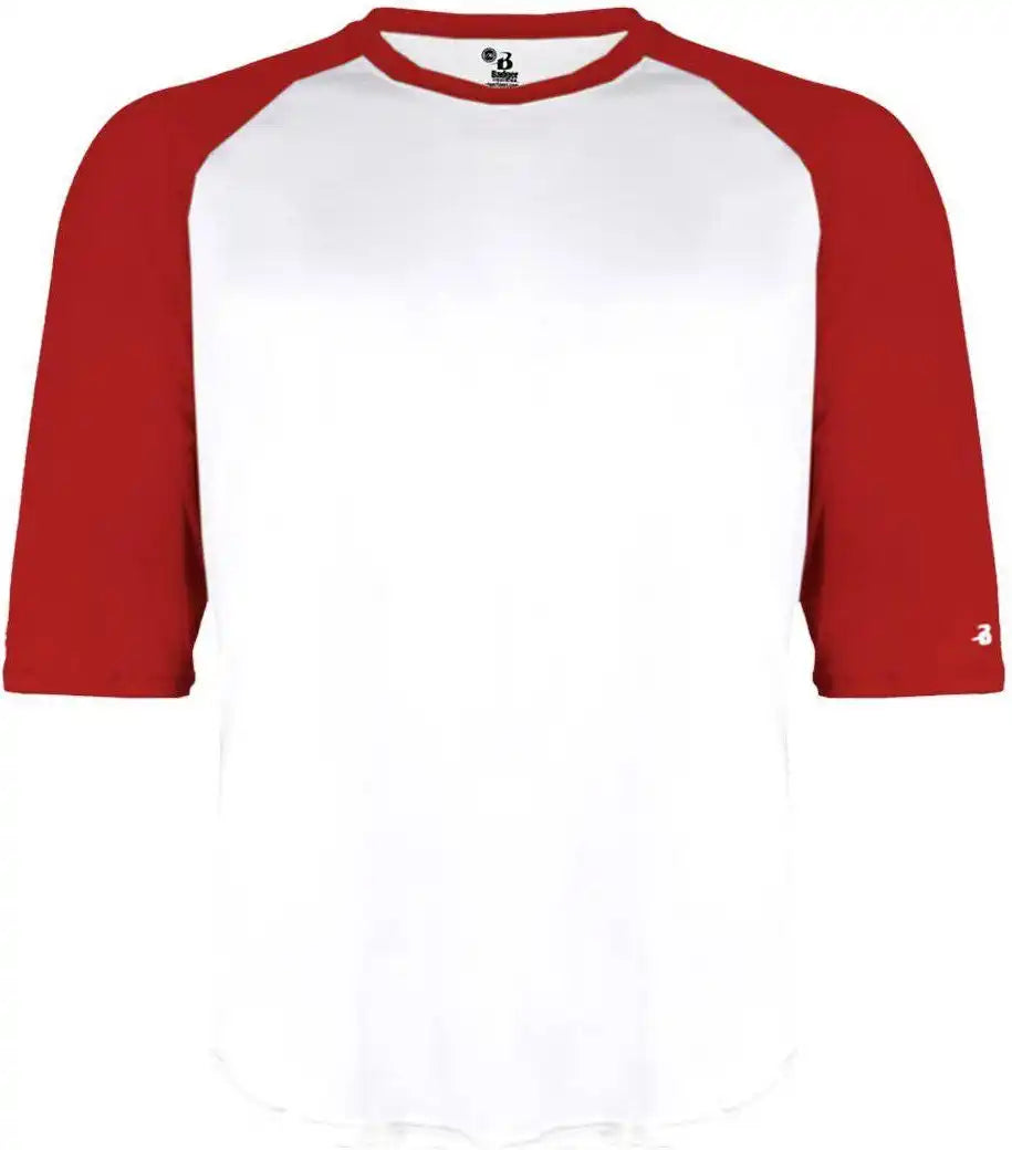 Badger Sport 4133 B-baseball Adult Undershirt - White Red