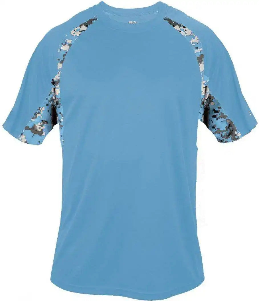 Badger Sport 4140 Digital Hook Adult Tee - Columbia Bl