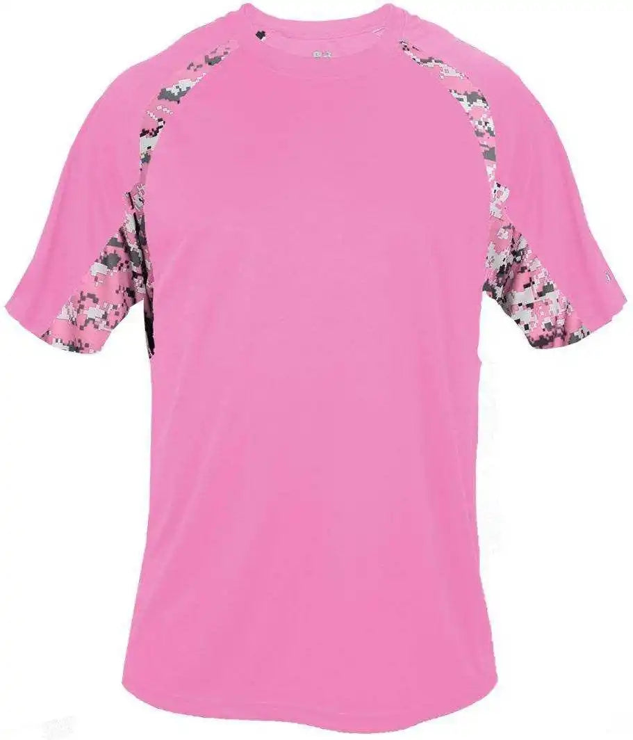 Badger Sport 4140 Digital Hook Adult Tee - Pink