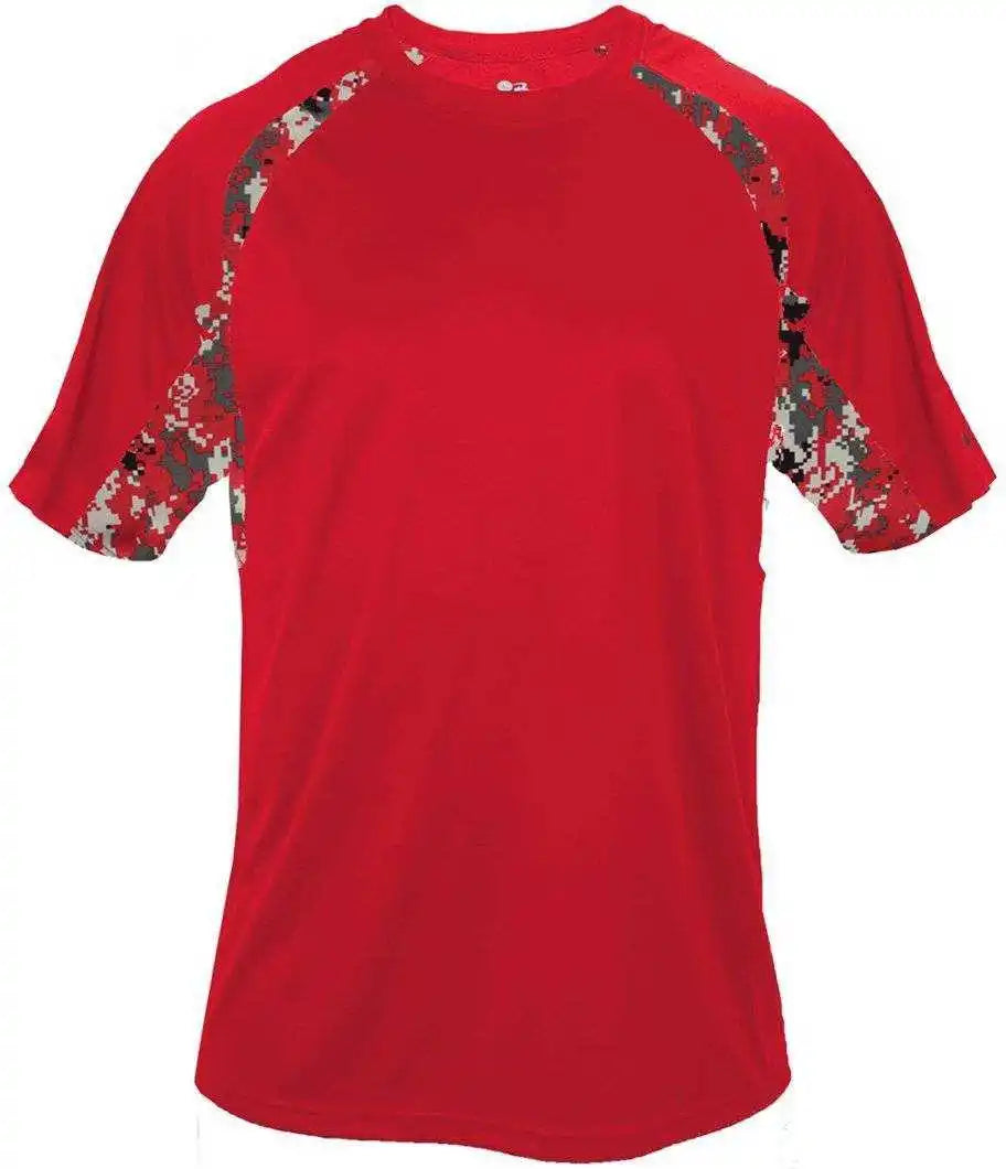 Badger Sport 4140 Digital Hook Adult Tee - Red