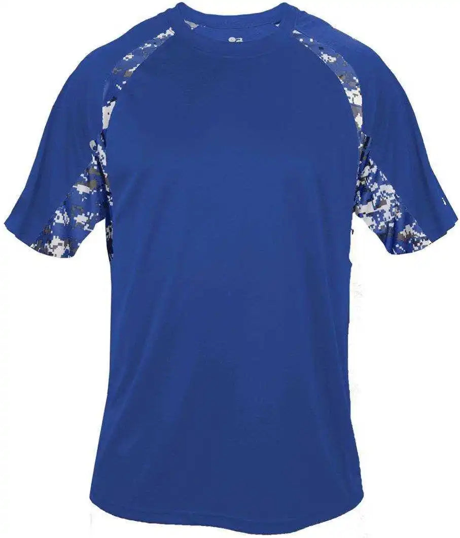 Badger Sport 4140 Digital Hook Adult Tee - Royal