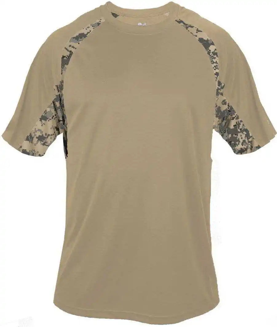 Badger Sport 4140 Digital Hook Adult Tee - Sand