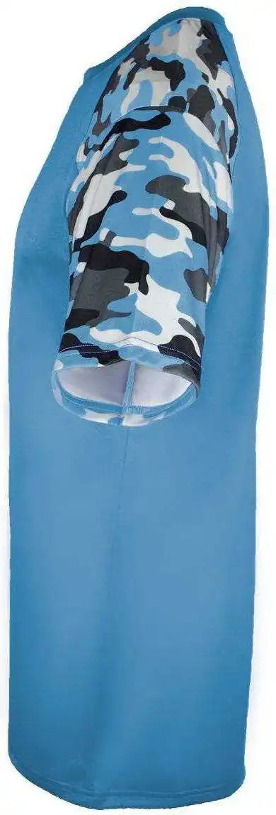 Badger Sport 4141 Camo Adult Tee - Columbia Blue