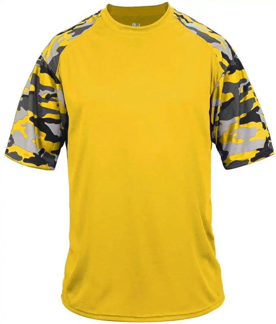 Badger Sport 4141 Camo Adult Tee - Gold
