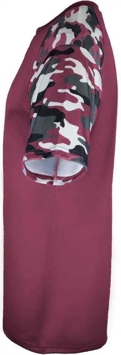 Badger Sport 4141 Camo Adult Tee - Maroon