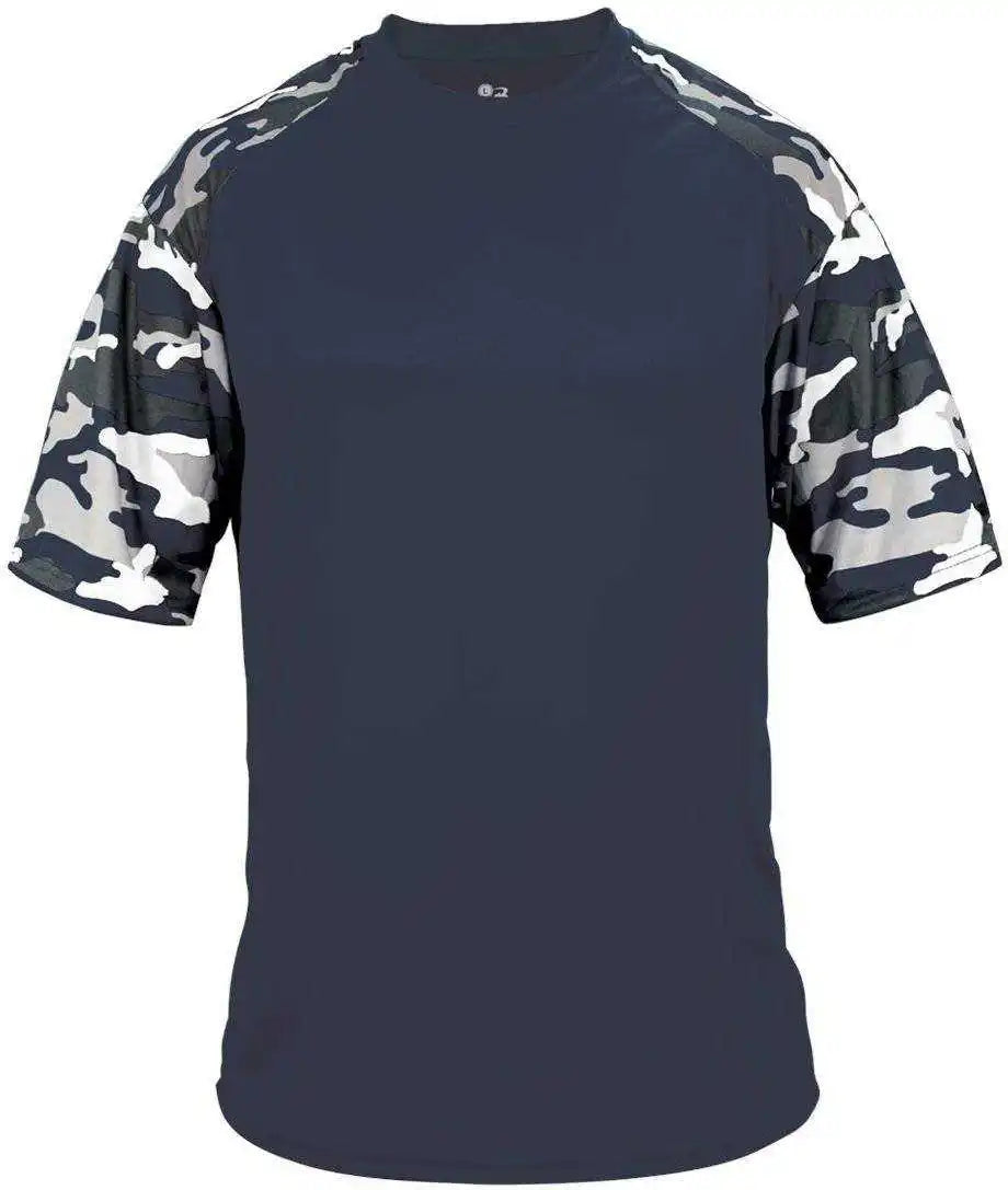 Badger Sport 4141 Camo Adult Tee - Navy Digita