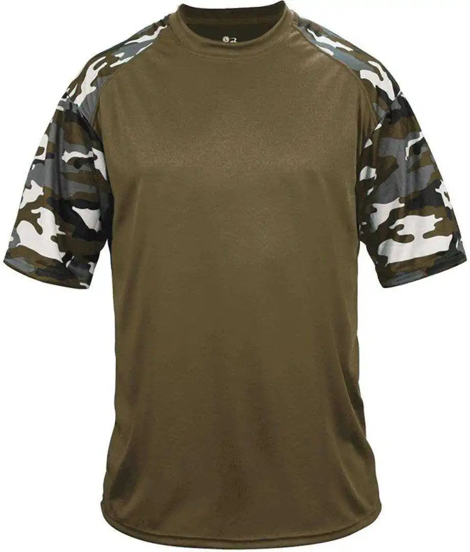 Badger Sport 4141 Camo Adult Tee - Od Green