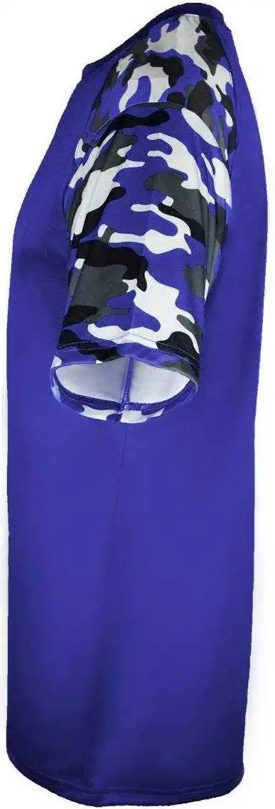 Badger Sport 4141 Camo Adult Tee - Royal