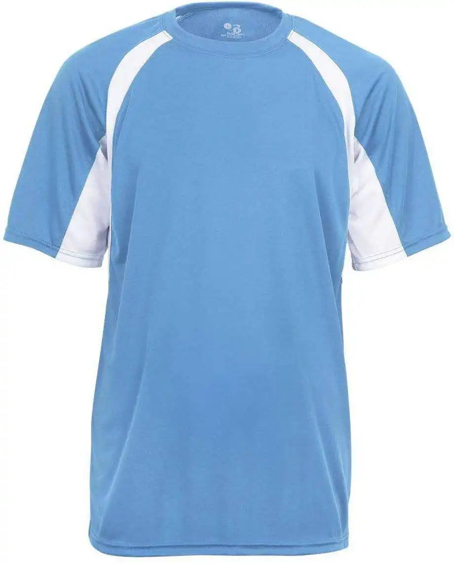 Badger Sport 4144 Adult Hook Tee - Columbia Blue White