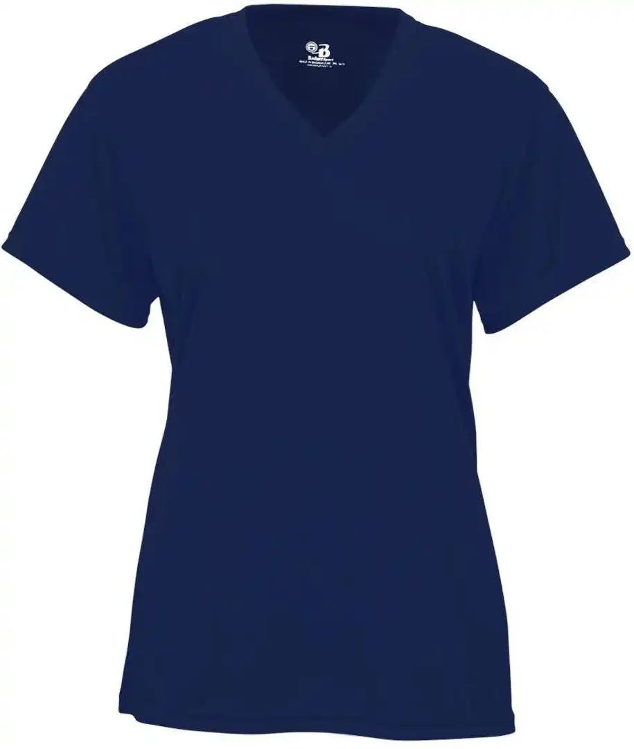 Badger Sport 4162 B-core Ladies S/s V-neck Tee - Navy