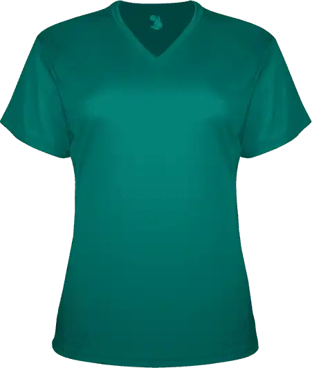 Badger Sport 4162 B-core Ladies S/s V-neck Tee - Teal